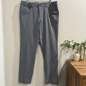 Lululemon Size 36 Asphalt Gray ABC Pant Classic Casual Stretch Travel Commuter